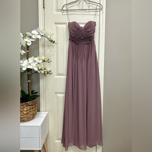 SOLD Birdy Grey Grace Convertible Dress Chiffon Dark Mauve Formal Bridesmaid - Picture 9 of 12